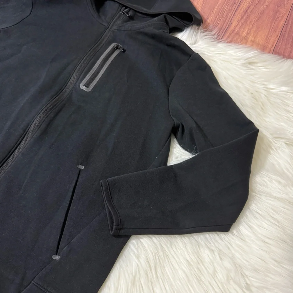 Old Navy Active Dynamic Fleece Boys Size L (10/12) Black Hooded Jacket